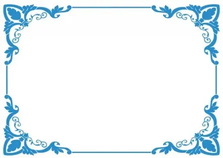 pergamena cornice blu