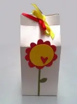 scatolina 7x10 con fiore fustellato