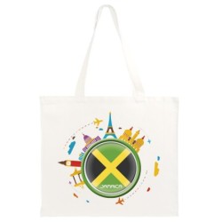 Shopper 40x40 Jamaica viaggi astratto bandiera19 manici lunghi