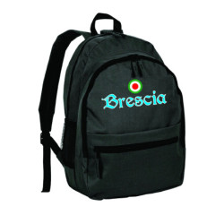 Zaino ultras BRESCIA con tricolore gotico in nylon con tasche cerniera e spalline