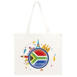 Shopper 40x40 Sud Africa viaggi astratto bandiera149 manici lunghi