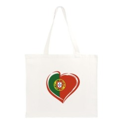 Shoppers cotone Cuore Portogallo bandiera manici lunghi 40x40 istk42