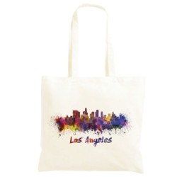 Borsa Los Angeles Shopper manici lunghi disegno acquarello 21