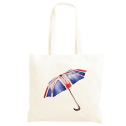 Borsa ombrello inglese a colori Shopper manici lunghi disegno acquarello 220