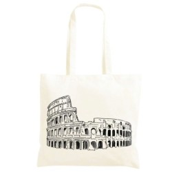 Borsa Colosseo bianco e...