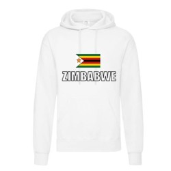 Felpa ZIMBABWE / bandiera tasconi e cappuccio uomo donna