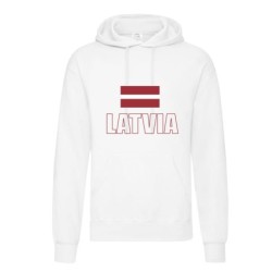 Felpa LATVIA / bandiera tasconi e cappuccio uomo donna