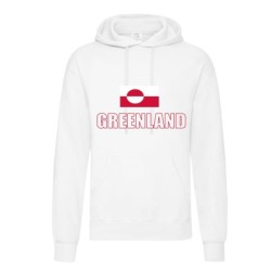 Felpa GREENLAND / bandiera Groenlandia tasconi e cappuccio uomo donna