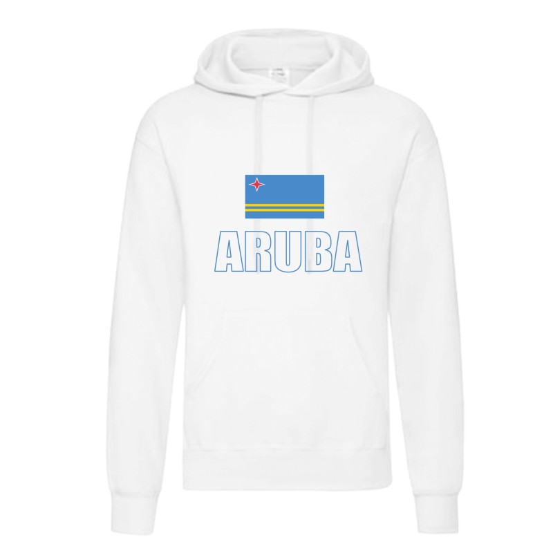 Felpa Aruba / bandiera tasconi e cappuccio uomo donna