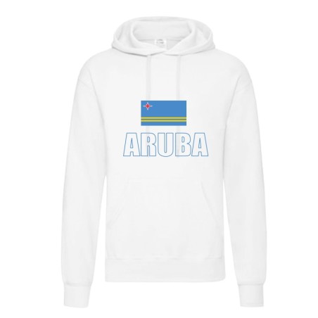 Felpa Aruba / bandiera tasconi e cappuccio uomo donna