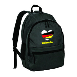 Zaino ultras Valencia Spagna in nylon con tasche cerniera e spalline