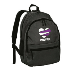 Zaino ultras Spagna Madrid in nylon con tasche cerniera e spalline