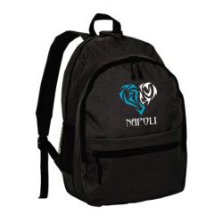 Zaino ultras cuore stilizzato Napoli tifosi calcio in nylon con tasche cerniera e spalline