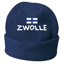 Cappello invernale Zwolle Olanda blu ricamato in pile / polar taglia unica / cod. 61 uomo - donna