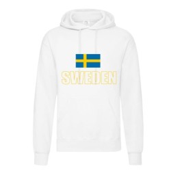 Felpa SWEDEN / bandiera tasconi e cappuccio uomo donna