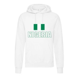 Felpa NIGERIA / bandiera tasconi e cappuccio uomo donna