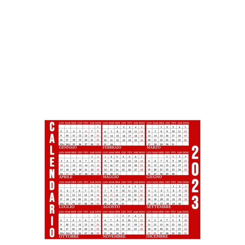 Calendario 2023 personalizzato da muro. Invia la foto in un messaggio dopo l'ordine - C863