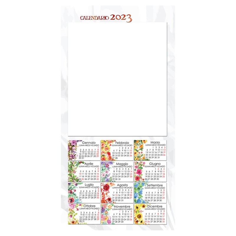 Calendario 2023 personalizzato da muro. Invia la foto in un messaggio dopo l'ordine - C1523