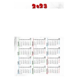 Calendario 2023 personalizzato da muro. Invia la foto in un messaggio dopo l'ordine - C1782