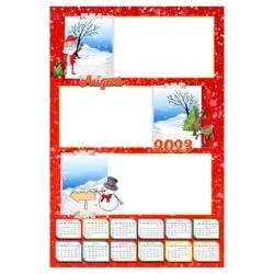 Calendario 2023 personalizzato da muro. Invia la foto in un messaggio dopo l'ordine - C2136