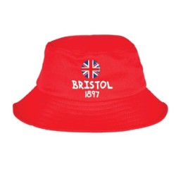 Cappellino pescatore bucket rosso bristol 1897 tifosi calcio inglese