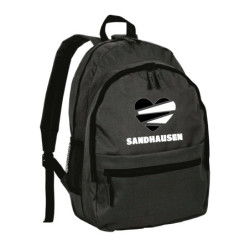 Zaino ultras sandhausen Germania con cuore in nylon con tasche cerniera e spalline
