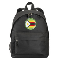Zaino ultras Zimbabwe bandiera e stemma in nylon con tasche cerniera e spalline