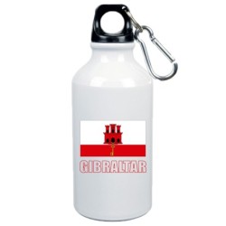 Boraccia bottiglia Gibilterra bandiera da 500 ml alluminio80