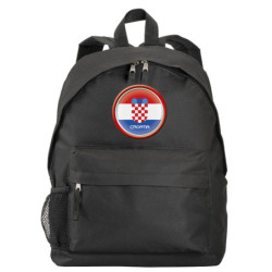 Zaino ultras Croazia bandiera e stemma in nylon con tasche cerniera e spalline