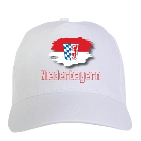 Cappellini bianchi regioni Europa Cappellino bianco Niederbayern Germania bandiera chiusura velcro 22