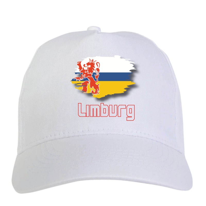 Cappellini bianchi regioni Europa Cappellino bianco Limburg Belgio bandiera chiusura velcro