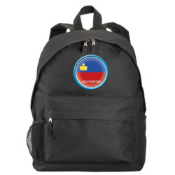Zaino ultras Liechtenstein bandiera e stemma in nylon con tasche cerniera e spalline