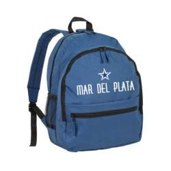 Zaino ultras colore blu Mar del Plata Argentina - tasche cerniere e spalline
