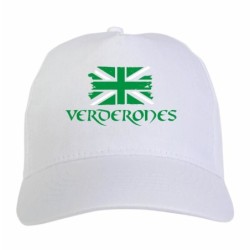 Cappellino stampato tifosi Verderones Siviglia bandiera biancoverde grunge 5 pannelli baseball sportivo ultras