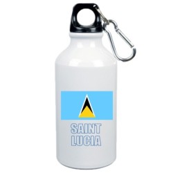 Boraccia bottiglia Saint Lucia bandiera da 500 ml alluminio179