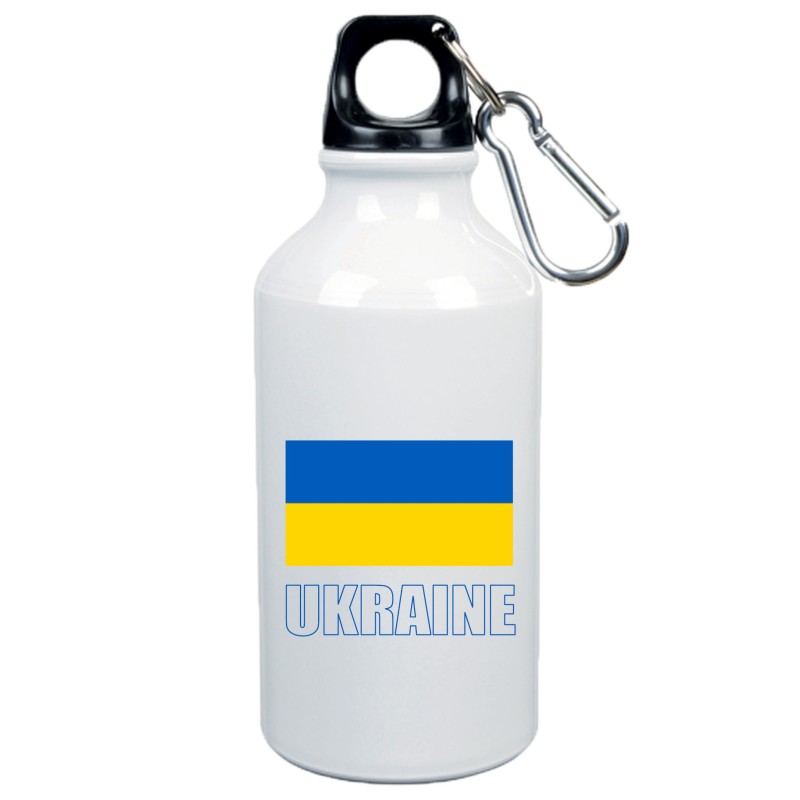 Boraccia bottiglia Ucraina bandiera da 500 ml alluminio223-  - 500 ml. - Dimensioni 21 x 6,5 cm