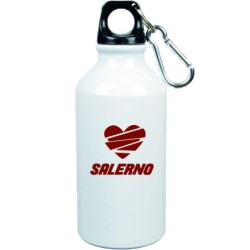 Boraccia bottiglia salerno cuore spezzato con moschettone - 500 ml. - Dimensioni 21 x 6,5 cm