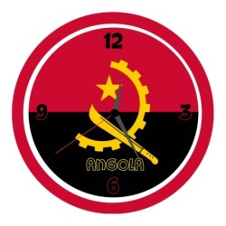 Orologio da parete Angola con bandiera diametro di 28 cm
