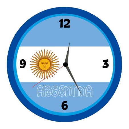 Orologio da parete Argentina con bandiera diametro di 28 cm