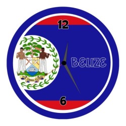 Orologio da parete Belize con bandiera diametro di 28 cm