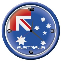 Orologio Australia da parete con bandiera diametro di 28 cm