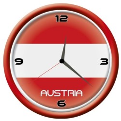 Orologio Austria da parete con bandiera diametro di 28 cm