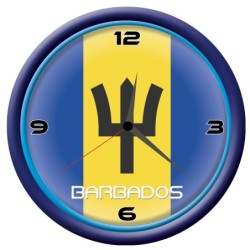 Orologio Barbados da parete con bandiera diametro di 28 cm