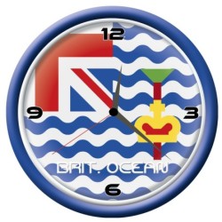 Orologio British Ocean Islands da parete con bandiera diametro di 28 cm