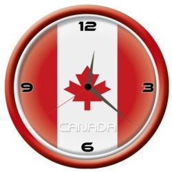 Orologio Canada da parete con bandiera diametro di 28 cm