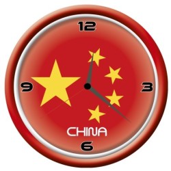 Orologio China da parete con bandiera diametro di 28 cm