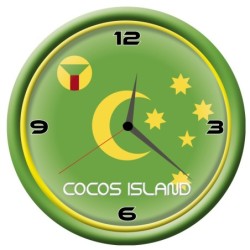 Orologio Cocos Islands da parete con bandiera diametro di 28 cm