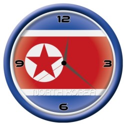 Orologio Corea del Nord da parete con bandiera diametro di 28 cm