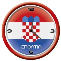 Orologio Croazia da parete con bandiera diametro di 28 cm