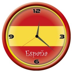 Orologio Espana Spagna da parete con bandiera diametro di 28 cm